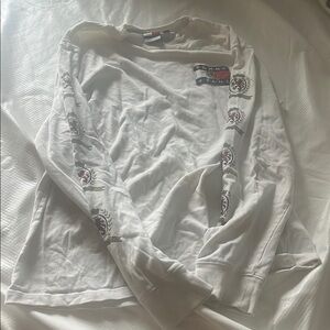 Tommy Hilfiger White Long Sleeve Tee Men’s Medium White 90s capsule Tommy Jeans